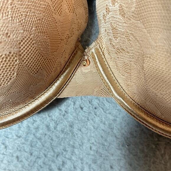 Le Mystère Bra Womens 34DD/E Tan Lace Underwire‎ Padded Bra - Picture 3 of 8